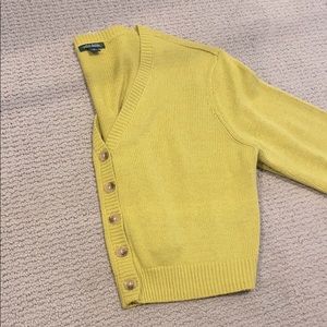 Woman’s Cropped Mustard Cardigan